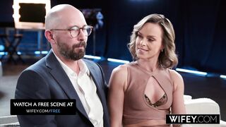 Fit Hotwife Serenity Cox Takes Massive Creampie in Intense Threesome