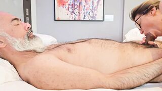 A much older guy fucked me bare and cum inside me as my husband watched and filmed