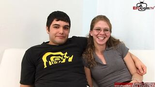 Skinny Wife with glasses fucks a BBC